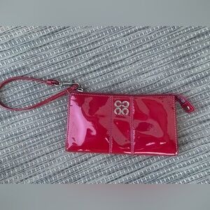 Red wristlet wallet